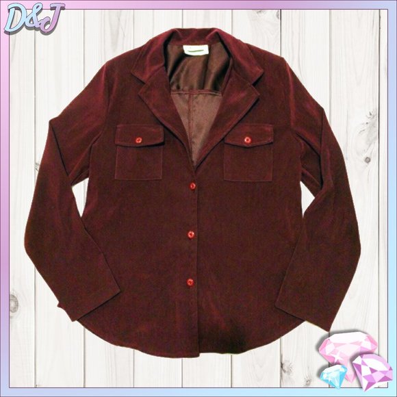 Enfocus Studio Jackets & Blazers - 💎✨ Vintage Maroon Velvet Blazer